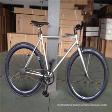 700c Single Speed Silver Color Hi Ten Steel Racing Bicycle Sports Bikes Cycling Fixed Gear Bikes